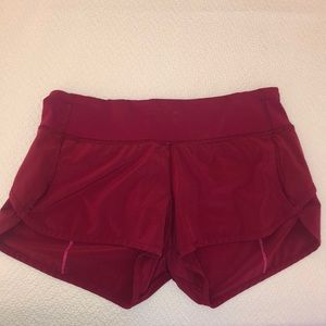 Lululemon shorts cranberry color